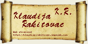 Klaudija Rakitovac vizit kartica
